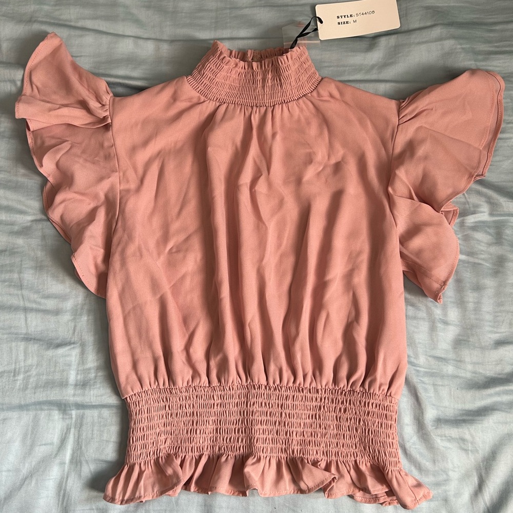 Working style ruffle blouse